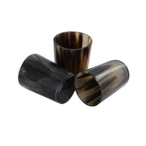 Taza de cuerno y vidrio hecho a mano natural rústico pulido auténtico ecológico estilo medieval conjunto adecuado para fiestas de bar y decoración - Product Image 3