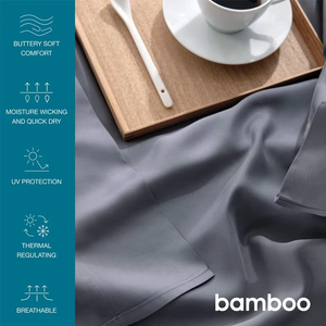 Set di Biancheria da Letto HSC di Lusso in Lyocell di Bambù Organico - <span class=keywords><strong>Lenzuola</strong></span> Estive Rinfrescanti ed Ecologiche - Product Image 4