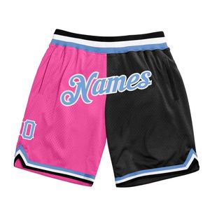Industrie Direct Engro Sportswear Basketball <b>Shorts</b> Custom <b>Pink</b> Light Blue-Black Authentic Throwback Fashion Basketball <b>Shorts</b> - Product Image 1
