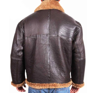 Fashion Biker Pocket Design Men's Plus Size Winter Waterproof Breathable <b>Cow</b> Skin Sheep Fur Motorcycle Casual Vintage High - Product Image 2