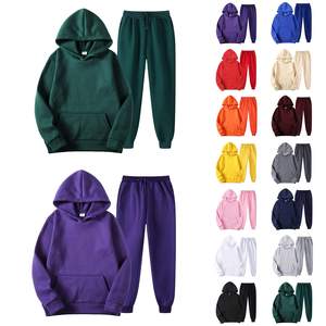 โลโก้ที่กําหนดเองเปล่า Jogger ชุดเสื้อกันหนาวหมวกธรรมดาแฟชั่นใหม่คู่กีฬาวอร์ม Sweatsuit ผู้ชาย 2 ชิ้นชุดสูทเหงื่อชุด - Product Image 5