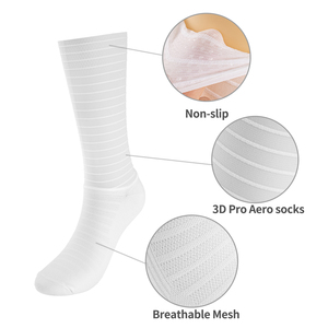 <span class=keywords><strong>Calcetines</strong></span> de <span class=keywords><strong>Ciclismo</strong></span> <span class=keywords><strong>Personalizados</strong></span>, Ligeros, Aerodinámicos, Deportivos, Blancos, con Punta Sin Costuras, Antideslizantes, de Silicona, para Hombre - Product Image 3