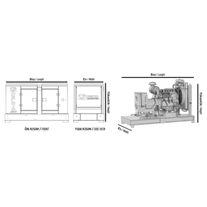 Generador Diésel Delta Jen DJ-P-780 de 780 kVA y 624 kW con Motor P, 400 V, Trifásico, con Carcasa Insonorizada - Product Image 3