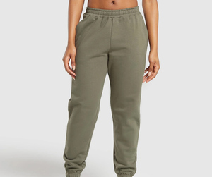 Pantalon de jogging pour femme, taille haute, hiver, devant plat, confortable, respirant, tricoté, décontracté, coupe droite - Product Image 4