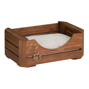 Cama de madera para perros, estampado de pata, muebles de madera para mascotas OEM del fabricante vietnamita según requisitos personalizados de mayoristas - Product Image 4