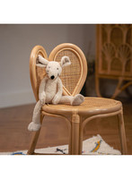 Assez petit mignon lapin oreille en osier rotin enfants chaise avec dossier tressé à la main fauteuil chambre meubles pour enfant