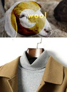 Veste en laine pour homme, coupe ajustée, 100% laine, personnalisable en gros, de haute qualité, avec garniture en fourrure de renard véritable, col rabattu - Product Image 2