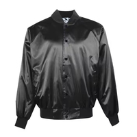 Blouson d'hiver unisexe en satin de soie enduit de haute qualité, style urbain, col rond, fermeture à bouton unique, logo, imperméable
