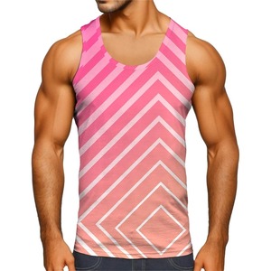 Camiseta sin mangas de verano para niños, Camiseta holgada con estampado 3D a rayas para gimnasio, Fitness, Chaleco de secado rápido, Top deportivo de calle sin mangas Formal de punto - Product Image 2
