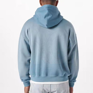 Colección de sudaderas con capucha de algodón premium para hombre, estilo streetwear, con efecto descolorido por el sol, logotipo personalizado, para uso diario informal. - Product Image 2