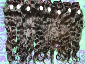 Extensiones de cabello virgen Remy indio crudo de lujo para máquina paquetes de tejido de doble trama cierres de encaje al por mayor - Product Image 2