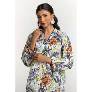 ชุดเซ็ตผ้าชีฟองสีม่วงสำหรับผู้หญิง ไซส์ XXS/XS ชุดสองชิ้นสำหรับใส่ในชีวิตประจำวัน ดีไซน์เสื้อและกระโปรง - Product Image 3