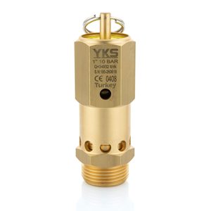 Válvula de Seguridad de Latón Sellada de 1 Pulgada y 10 Bares con Certificación CE - Válvula de Alivio de Presión Tipo Sellado - Material de Latón - Product Image 1