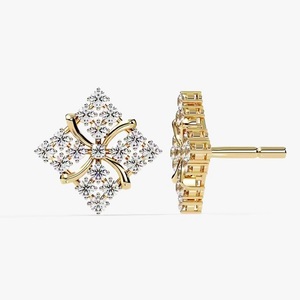 Haute sur demande 18k plaqué or en gros fantaisie petites boucles d'oreilles en or dames boucles d'oreilles conceptions pour les filles de fête - Product Image 2