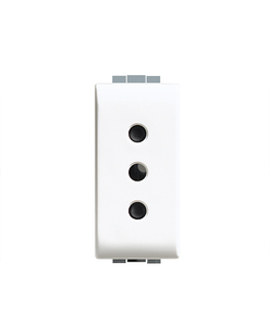 Base italiana 2P + TT central 250V 16A (Bticino Luna C4113) - Product Image 1