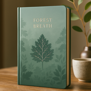 LABON Forest Breath Journal Premium Green Hardcover <strong>Notebook</strong> Botanical Gold Foil Details For Writing Planning Self Care - Product Image 6