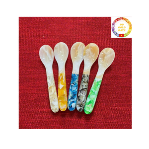 Elegante Cuchara Nácar Natural de Nácar Pulido para Caviar y Servicio de Cena Fina - Product Image 1