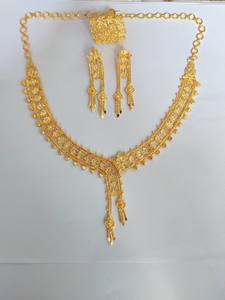 Recién llegado collar pendientes anillo conjunto con 22K chapado en oro de estilo de lujo conjunto de joyas para la venta por los exportadores - Product Image 2