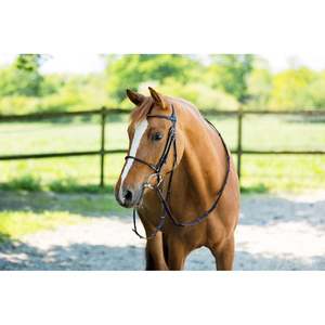 Brida de caballo occidental personalizable, rienda de cuero fina y redonda con saltos para entrenamiento de caballos, logotipo personalizado disponible - Product Image 4
