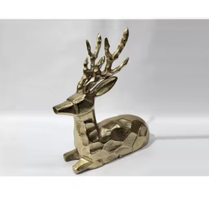 Modern Design Handcrafted Metal Reindeer Sculpture Black <b>Matte</b> Finished Sculptures for Home or Office Decor Hot Selling - Product Image 2