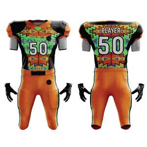 เสื้อยืดพิมพ์ลายโลโก้ปักลายเครื่องแบบอเมริกันฟุตบอลใส่สบาย - Product Image 1