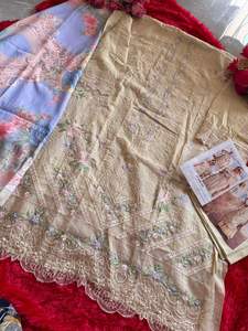 Nuevo 2024 último traje de diseñador Evergreen Cambric Cotton Salwar Suit & Dupatta con bordado pesado y Moti Work Woman Fashion - Product Image 5