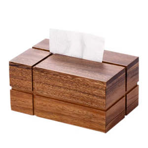 Boîte à mouchoirs en bois pour les hôtels et les restaurants - Product Image 1