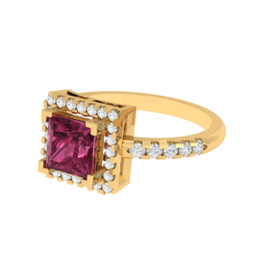 Bis แหวนพลอยทัวร์มาลีนสีเงินแท้925บริสุทธิ์โรเดียมกุหลาบชุบทองตัวเลือกตัดลายรถ - Product Image 5