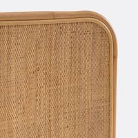 Premium Handgewebtes Rattan-Kopfteil Hochwertige Weidenarbeit Langlebig Höhenverstellbar Handwerkerstil Massivholzrahmen Bester Großhandel