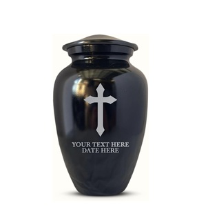 Personalized Custom Human Cremation Urn for Adult Ashes Men & Women Engraved Aluminum Urn with Name Date Urn Black Custom Size - Product Image 6