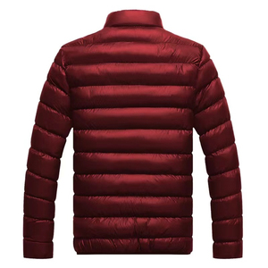 Veste matelassée pour homme imperméable, de luxe, épaisse, brillante, col montant, logo personnalisé sur le devant - Product Image 5