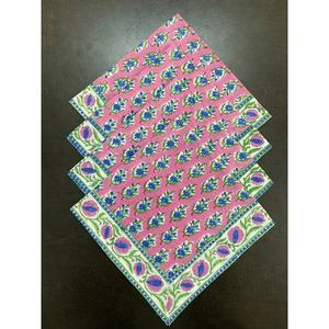 Ensemble de serviettes indiennes en coton faites à la main, écologiques, réutilisables, pour Cocktail, zéro déchet, sans papier, pour enfants - Product Image 6