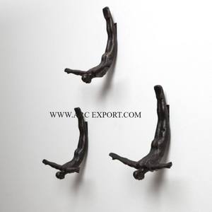 Ensemble de 3 crochets et cintres de décoration de clés et de manteaux de décoration murale antique - Product Image 5