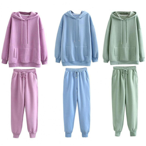 Nouvel arrivage de survêtements 2 pièces 2 pièces grande taille pour femmes avec logo personnalisé chemise d'hiver et combinaisons de course à pied - Product Image 5