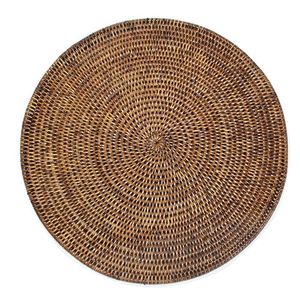 สูงเกรดผักตบชวารอบทอPlacemats Anti SLIP MATโต๊ะเสื้อรับประทานอาหารหรูหราหวายหญ้าทะเลPlacematตกแต่งตารางเสื่อ