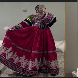 2025 nueva última llegada bordado a mano mujeres Color negro afgano conjunto de 3 piezas en tarifa al por mayor hermosos cordones Charma - Product Image 2