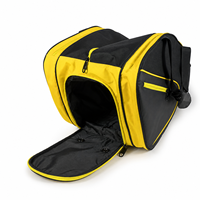 Sac à dos de tennis personnalisé noir et jaune en nylon imperméable avec compartiment à chaussures pour padel, pickleball, mode homme et femme