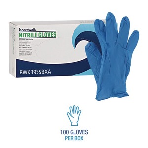Gants de sécurité en nitrile jetables sans poudre Boardwalk 5 Mil Small Blue 1000/carton - Product Image 2