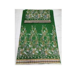 Tela de Georgette india de alta calidad, trabajo con cuentas pesadas, bordado somalí George Wrapper, vestidos de fiesta para niñas, recién llegados - Product Image 6