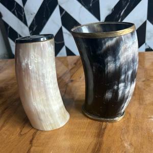 Tasses en verre de corne de Viking en corne naturelle de haute qualité produits haut de gamme pour Restaurant et bricolage Sublimation vierge pour servir de la bière - Product Image 6
