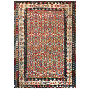 Alfombra Kilim de Maimana, Afganistán, 595 x 426 cm, Alfombras y Conjuntos Tradicionales Afganos - Product Image 1