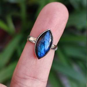<b>Labradorite</b> 925 Sterling Silver Handmade Boho <b>Ring</b> Unique Gemstone Silver <b>Ring</b> Gift for Her Licensed Private Brand - Product Image 2