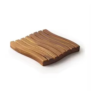 Juego de posavasos de madera decorativos de lujo, posavasos rústicos naturales hechos a mano para mesa de comedor, café, té, hogar, cocina, posavasos para bebidas - Product Image 2
