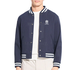 Veste d'hiver pour homme de qualité supérieure avec logo personnalisé, col montant, manches longues, design frontal, style Letterman, mélange de laine écologique - Product Image 1