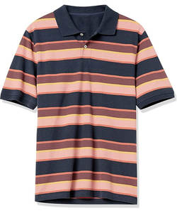 Piqué de coton pour polo en tissu tricoté anti-rides à motif brodé pour hommes, disponible en grands et grands - Product Image 1