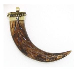 Fabriqué à la main corne de buffle pendentif collier naturel Double boucle Design mode déclaration bijoux pour femmes en gros de l'inde - Product Image 2