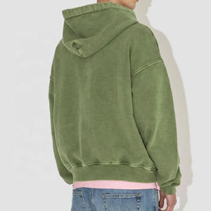 Ropa con estampado personalizado para hombre, tu propio logotipo, sudaderas con capucha de algodón lavado ácido Vintage DIY, sudaderas con cremallera de gran tamaño, ropa informal de EE. UU. - Product Image 5