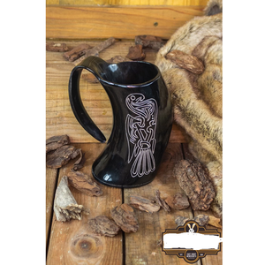Nouveautés : Chope en corne de buffle naturelle, style viking, pour bière et méad, médiévale - Product Image 3