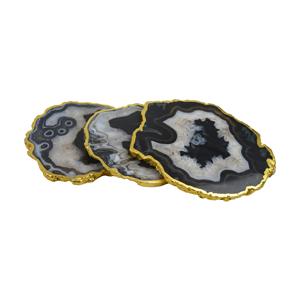 จานรองแก้วหินธรรมชาติสีทองตกแต่งบ้านร้านอาหารและโรงแรม - Product Image 5