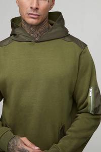 Sudadera con Capucha Personalizada OEM para Hombre, Estilo Informal, Multicolor, con Parches, de Algodón, Lisa, para Correr, Holgada - Product Image 5